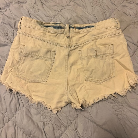 Free People bleached denim cutoff shorts - Picture 3 of 3